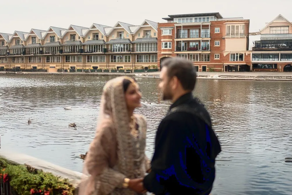 Sharing a smile by the river