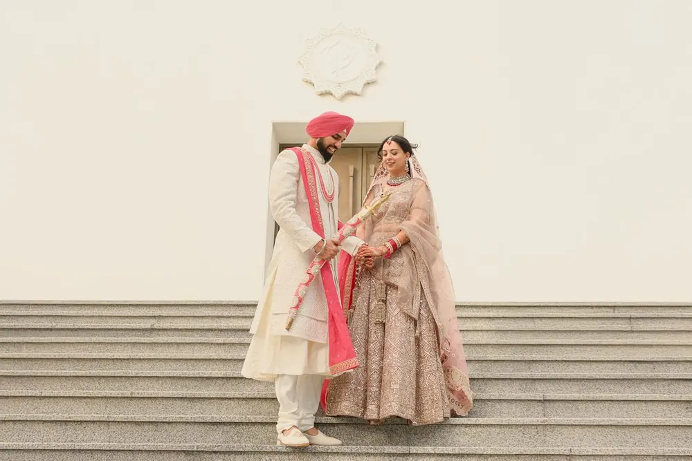 Laughing together on the Gurdwara steps
