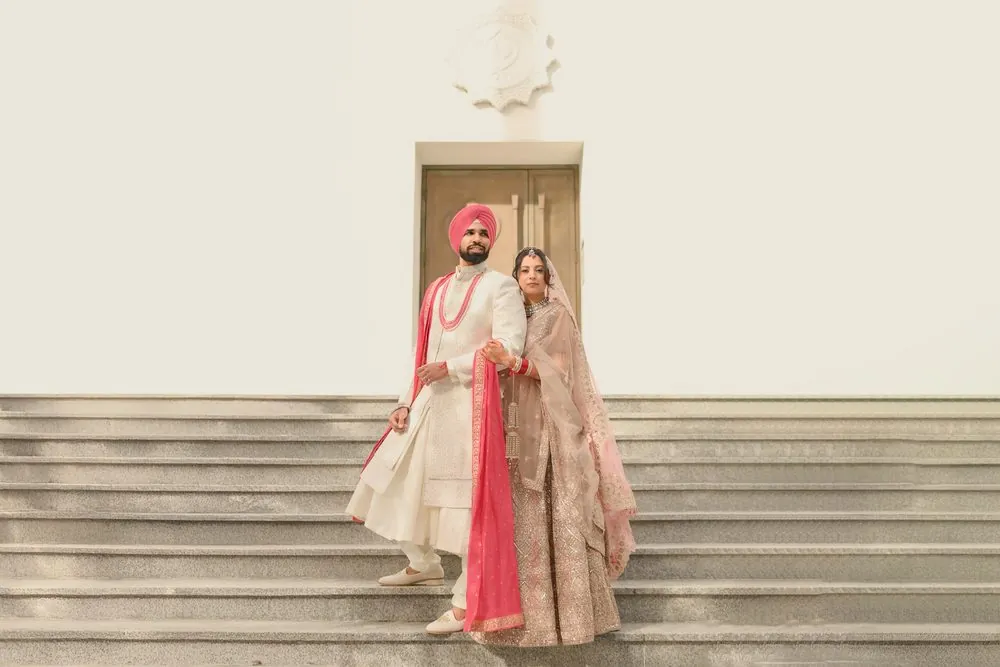 Together on the Gurdwara steps