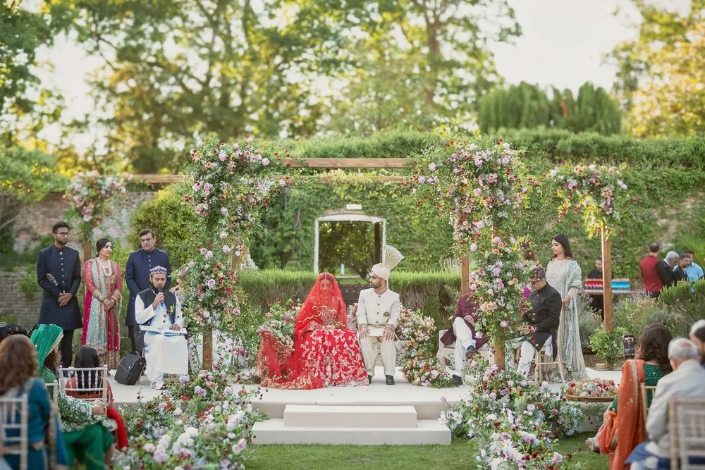 The Nikah ceremony in the walled garden